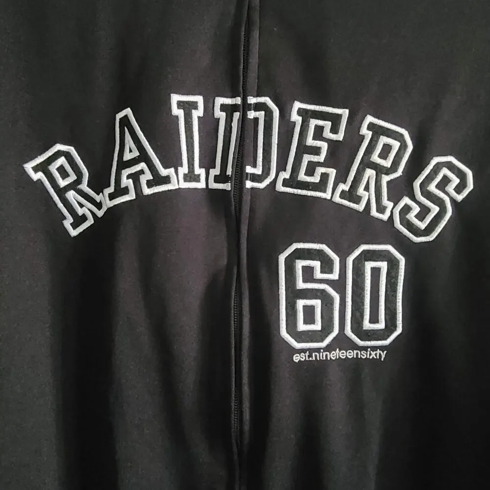 NFL x REEBOK‎ Oakland Raiders Logo Grid Iron Classic Retro 60th Ann Jacket 2XL